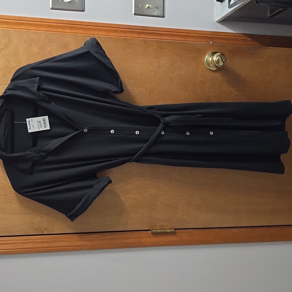 Black Dress With Bown Buttons